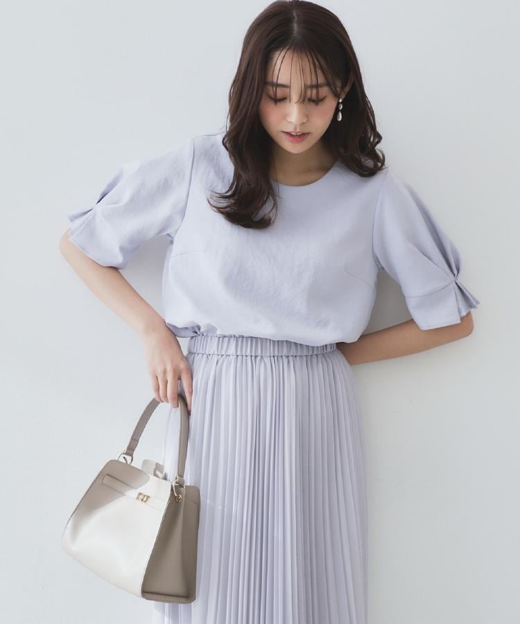 6color/XS-LLsize》タックパフスリーブブラウス【洗濯機洗い可 6color/XS-LLsize》タックパフスリーブブラウス【洗濯機洗い可
