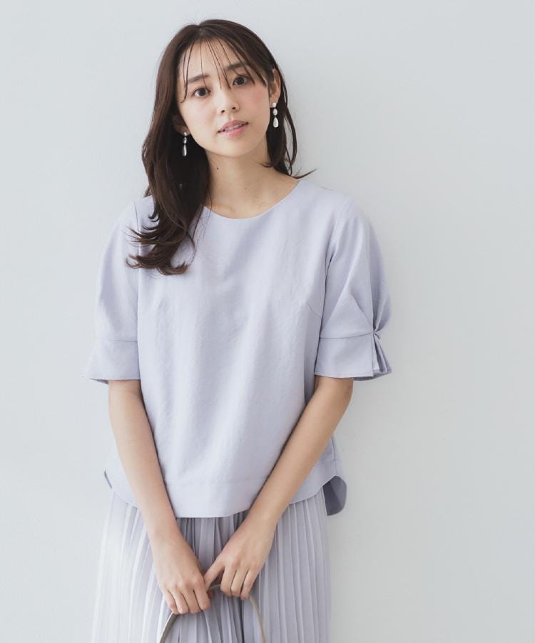 6color/XS-LLsize》タックパフスリーブブラウス【洗濯機洗い可 6color/XS-LLsize》タックパフスリーブブラウス【洗濯機洗い可