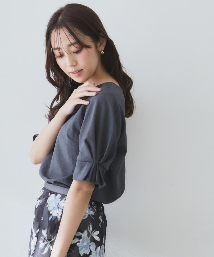 6color/XS-LLsize》タックパフスリーブブラウス【洗濯機洗い可 6color/XS-LLsize》タックパフスリーブブラウス【洗濯機洗い可