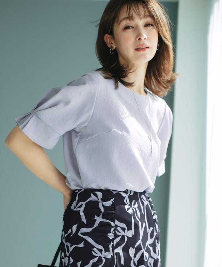 6color/XS-LLsize》タックパフスリーブブラウス【洗濯機洗い可 6color/XS-LLsize》タックパフスリーブブラウス【洗濯機洗い可