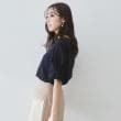 インデックス(index)の《8色展開/XS-LLサイズ》タックパフスリーブブラウス【洗濯機洗い可/吸水速乾/防シワ/抗ピル】42