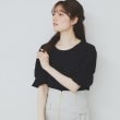 インデックス(index)の《8色展開/XS-LLサイズ》タックパフスリーブブラウス【洗濯機洗い可/吸水速乾/防シワ/抗ピル】 ネイビー(094)