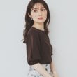 インデックス(index)の《6色展開/XS-LLサイズ》ドライタッチ デザインスリーブニット【洗濯機洗い可/接触冷感/抗ピル】 ブラウン(044)