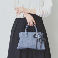 2WAY】フラワーチャーム付きショルダー取外し可バッグ