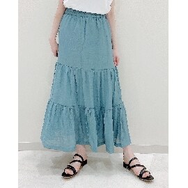 シューラルー(SHOO・LA・RUE)のスラブティアードスカート マキシ・ロングスカート