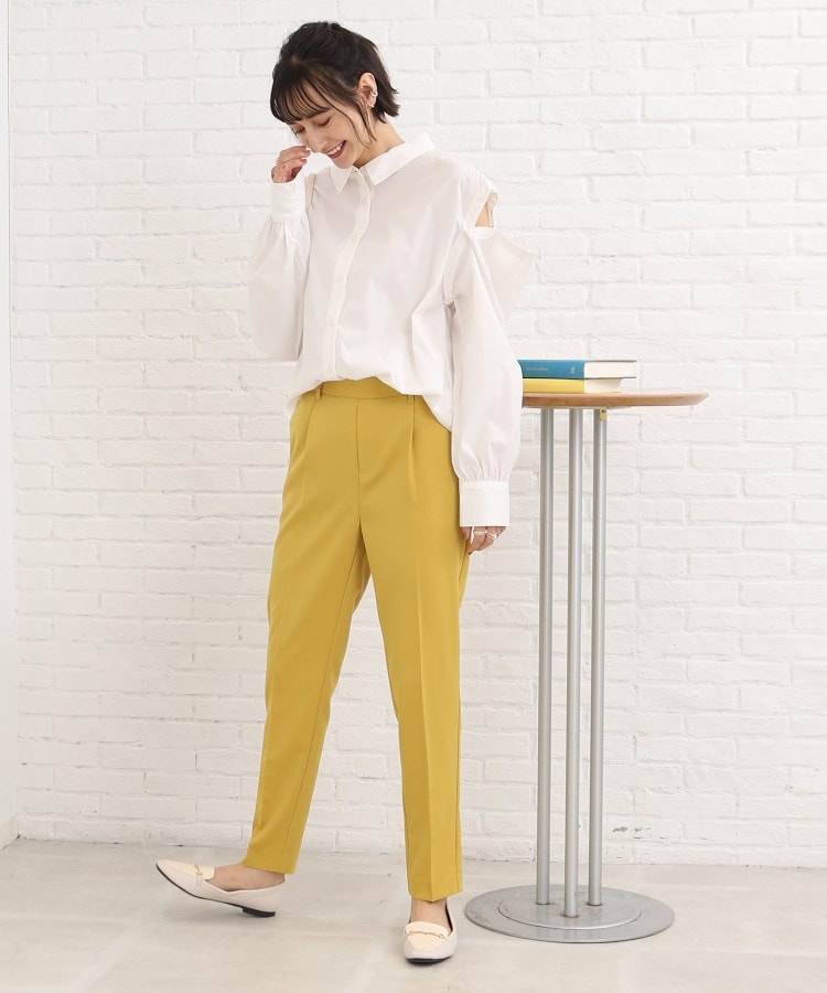 ◇【美脚シルエット】センタープレス テーパードパンツ(フル ◇【美脚シルエット】センタープレス テーパードパンツ(フル
