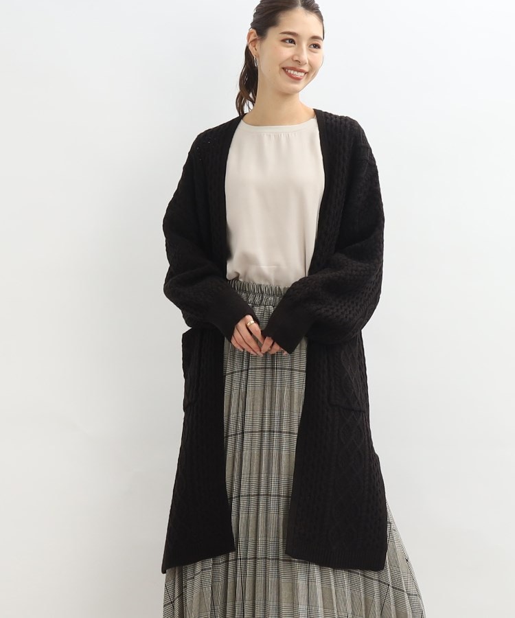 ◇【洗える】おうち時間も暖かく◎ ケーブル柄ロング ◇【洗える】おうち時間も暖かく◎ ケーブル柄ロング