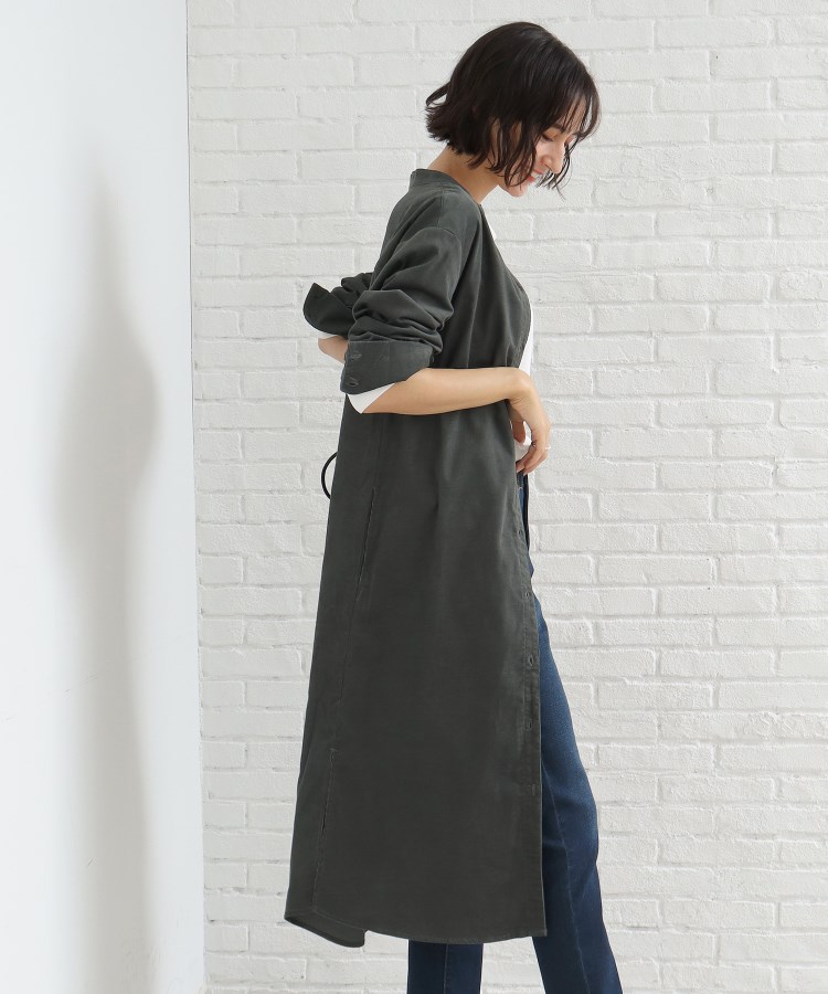注目度UP!】コーデュロイ シャツワンピース(マキシ・ロング