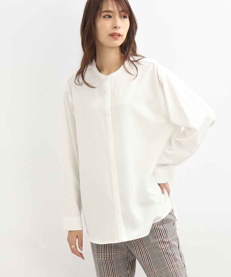 ◇バンドカラー前開きシャツ(シャツ・ブラウス) | SHOO・LA ◇バンドカラー前開きシャツ(シャツ・ブラウス) | SHOO・LA