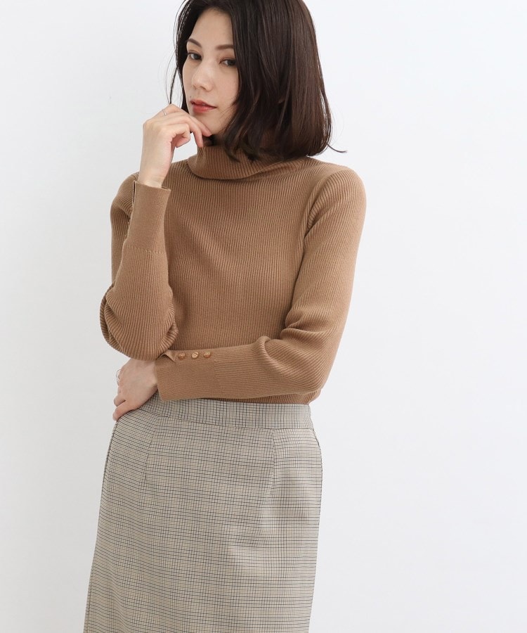 洗える】ちくちくしにくい! リブタートルネック やわらかニット