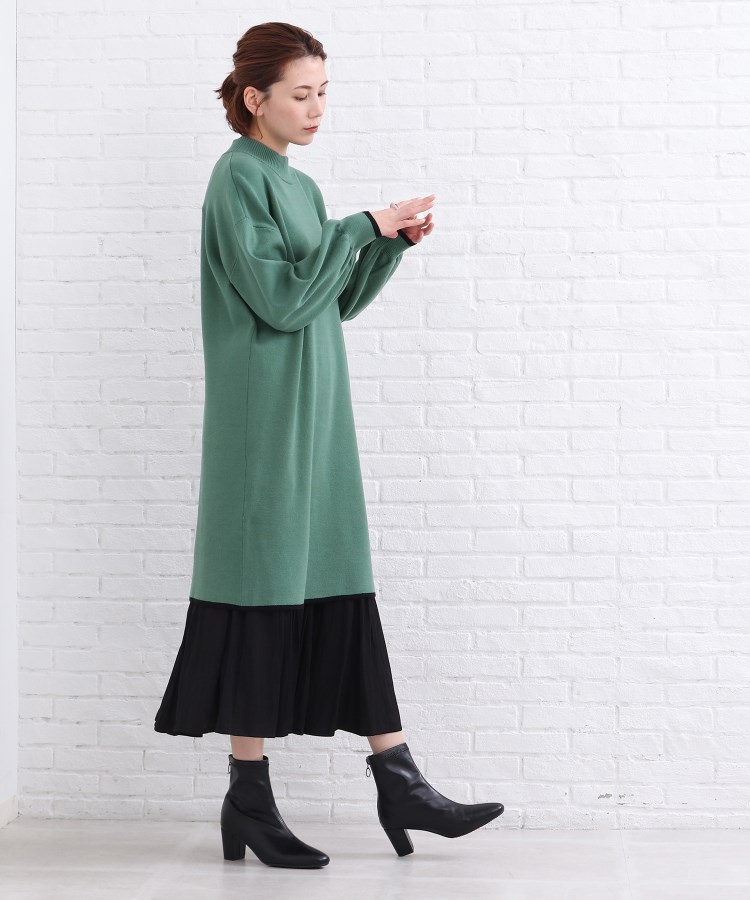 ◇シンプルでキレイ見え!ミラノリブ パイピング ワンピース ◇シンプルでキレイ見え!ミラノリブ パイピング ワンピース