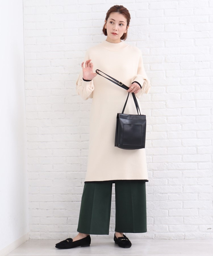 ◇シンプルでキレイ見え!ミラノリブ パイピング ワンピース ◇シンプルでキレイ見え!ミラノリブ パイピング ワンピース