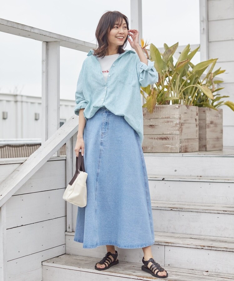 洗濯機可 麻混 ドライタッチ フレンチリネン前開きシャツ シャツ ブラウス Shoo La Rue シューラルー ワールド オンラインストア World Online Store