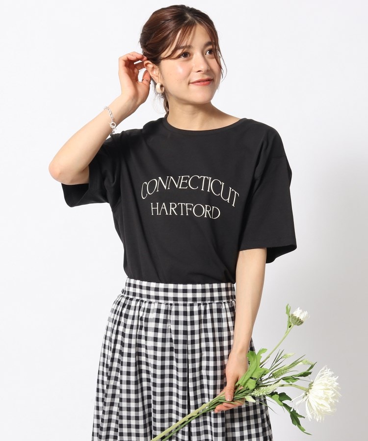 シューラルー(SHOO・LA・RUE)の【接触冷感/プチプラ】大人カラフル プリントTシャツ ブラック(219)