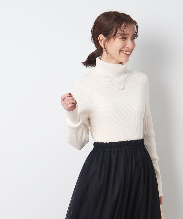 シューラルー(SHOO・LA・RUE)の◆【洗える】ちくちくしにくい なめらか リブタートルニット11