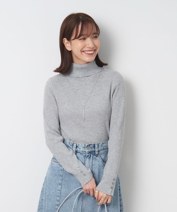 シューラルー(SHOO・LA・RUE)の◆【洗える】ちくちくしにくい なめらか リブタートルニット17