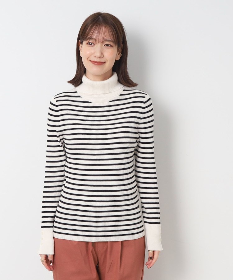 シューラルー(SHOO・LA・RUE)の◆【洗える】ちくちくしにくい なめらか リブタートルニット67