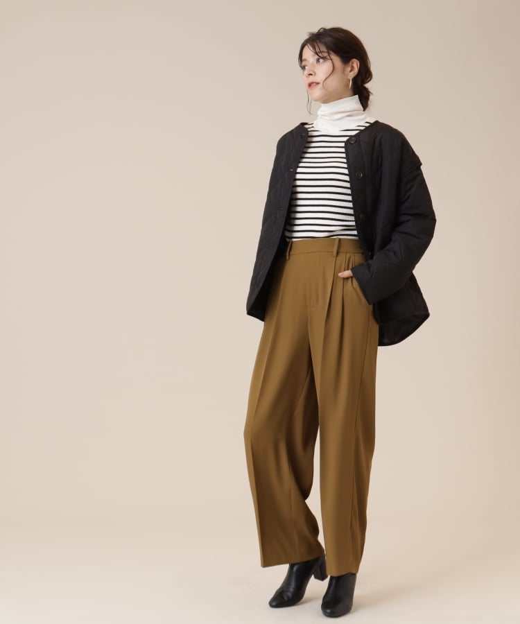 シューラルー(SHOO・LA・RUE)の◆【洗える】ちくちくしにくい なめらか リブタートルニット79