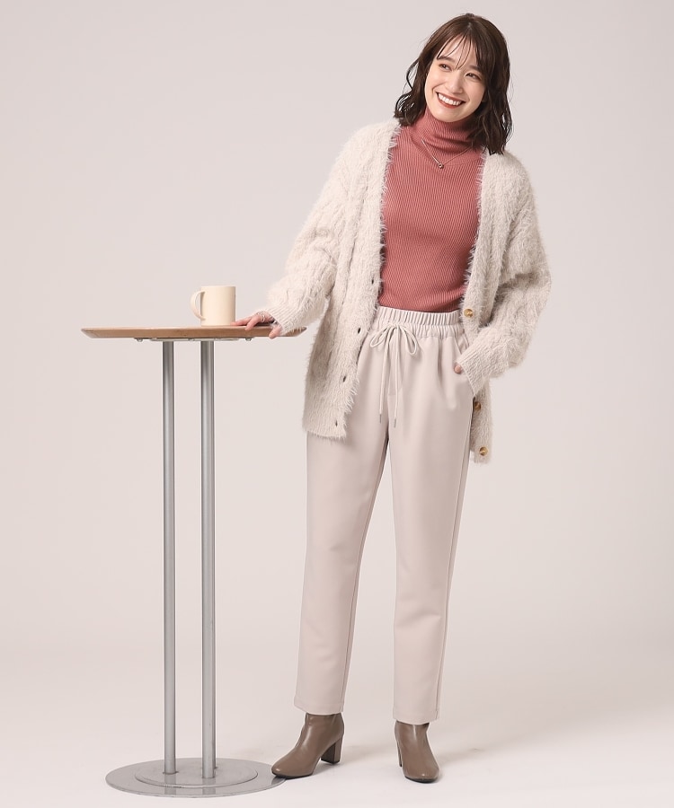 ◇【洗える】ちくちくしにくい なめらか リブタートルニット