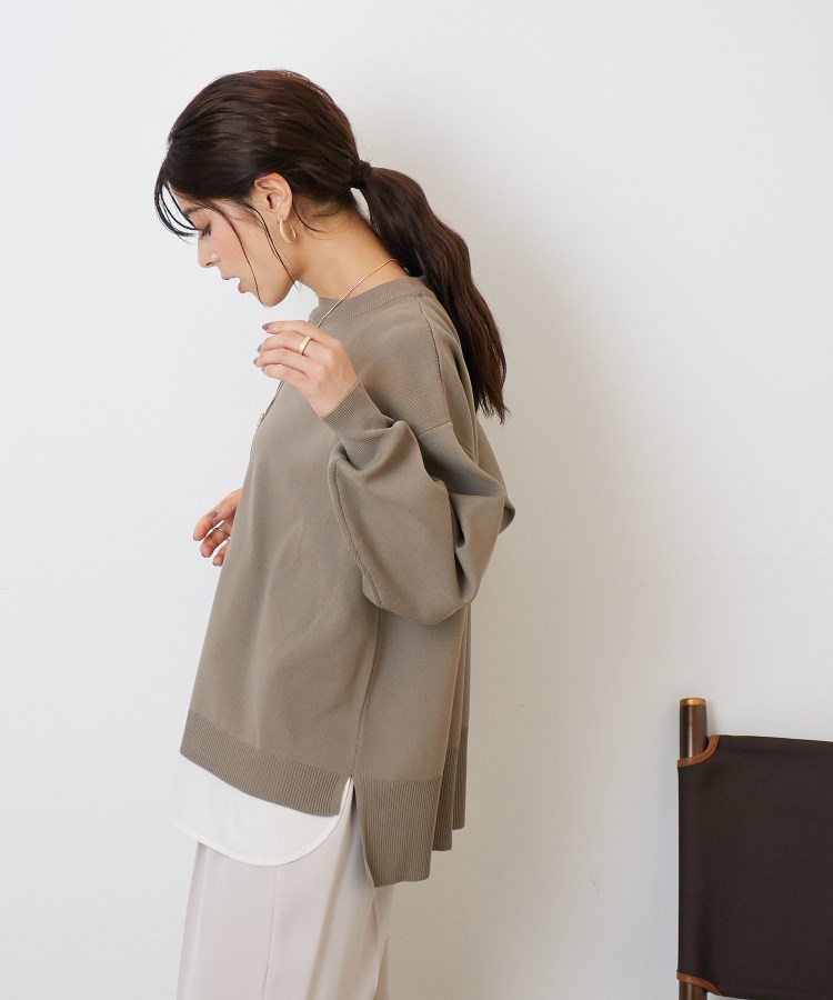 シューラルー(SHOO・LA・RUE)の気軽にさらりと着たい スポンディッシュ 裾レイヤード風ニット18