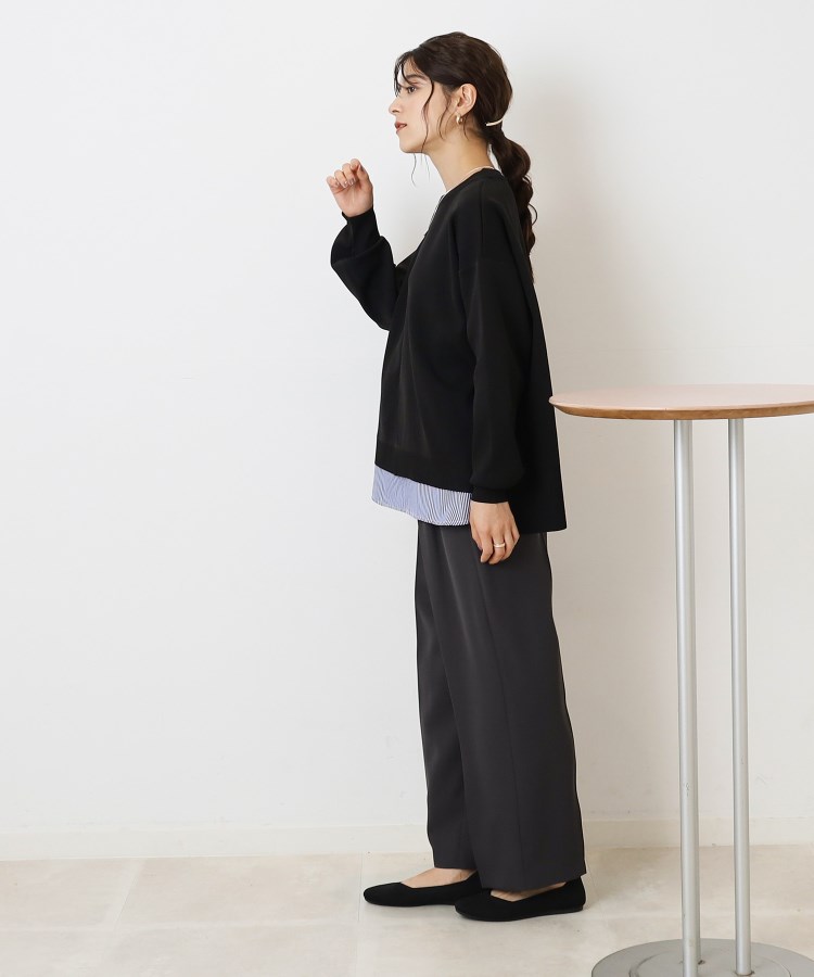 シューラルー(SHOO・LA・RUE)の気軽にさらりと着たい スポンディッシュ 裾レイヤード風ニット2