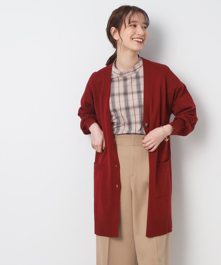 ◇大人の抜け感 カシミヤライク Vネック ロングカーディガン ◇大人の抜け感 カシミヤライク Vネック ロングカーディガン