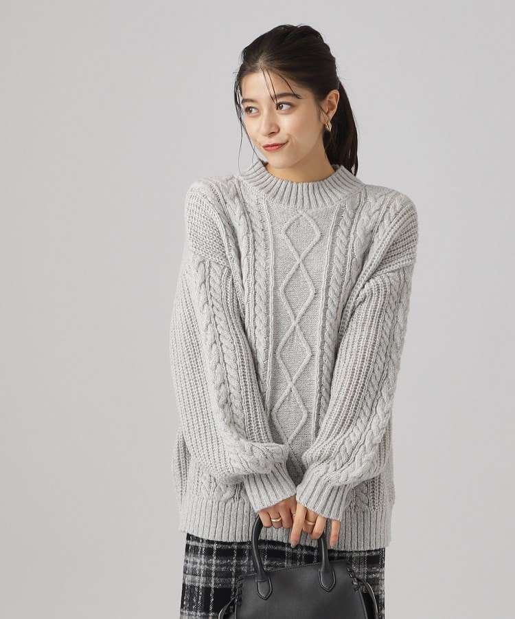 シューラルー(SHOO・LA・RUE)の◆【体型カバー】きれいめカジュアル メランジ ケーブルニット2