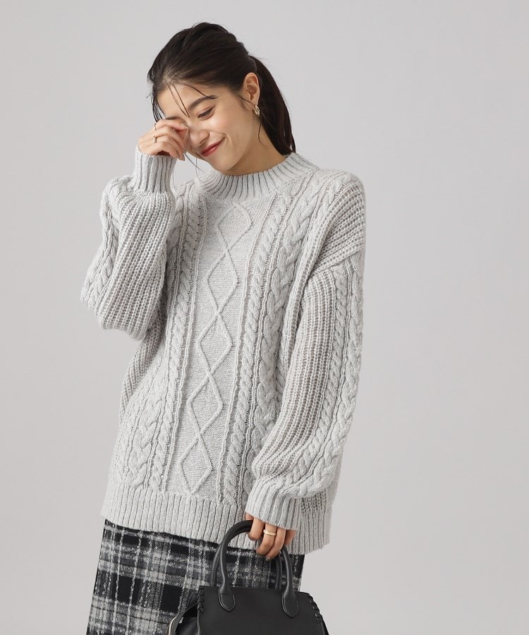 シューラルー(SHOO・LA・RUE)の◆【体型カバー】きれいめカジュアル メランジ ケーブルニット3