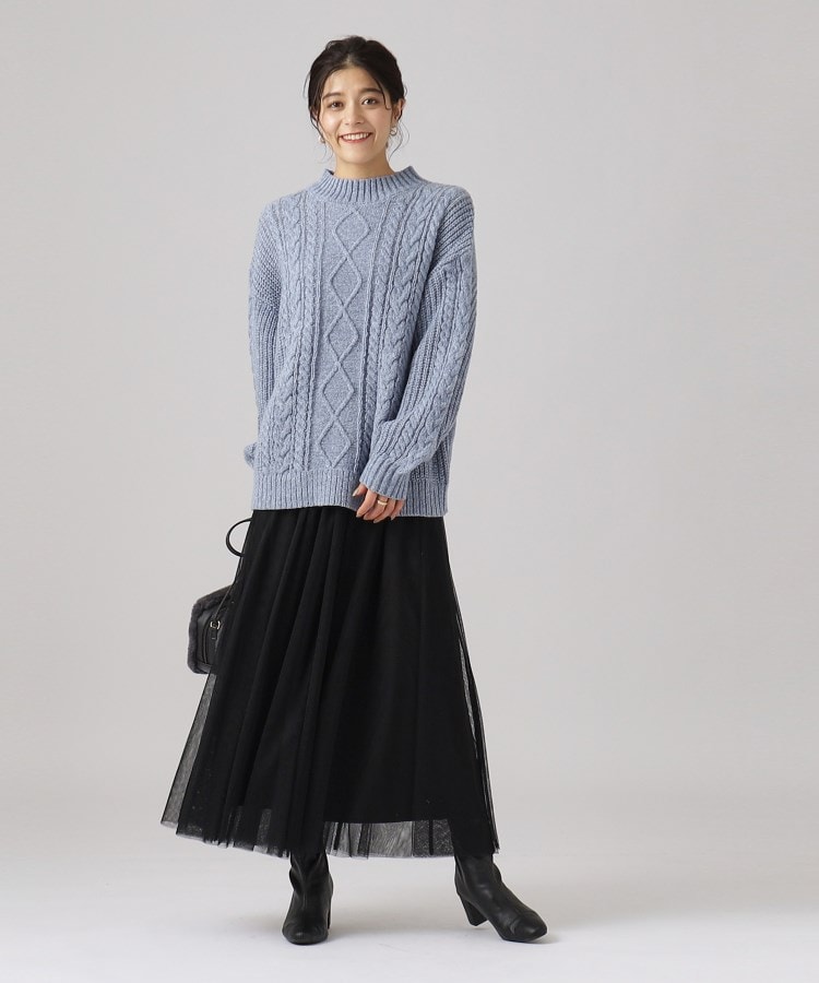 シューラルー(SHOO・LA・RUE)の◆【体型カバー】きれいめカジュアル メランジ ケーブルニット13