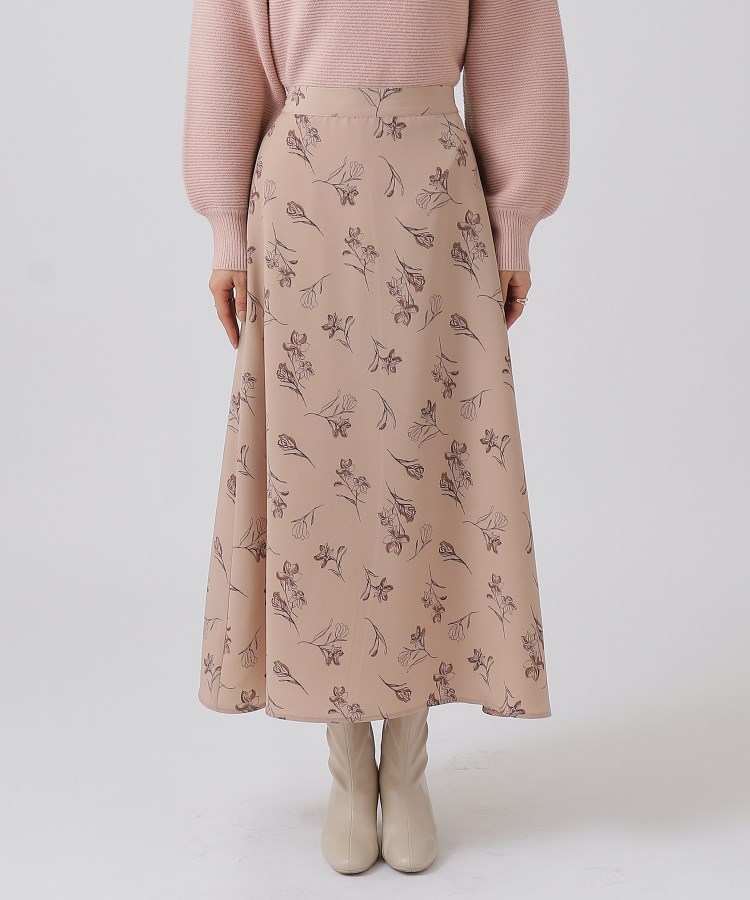シューラルー(SHOO・LA・RUE)の大人フェミニン 線画フラワープリントスカート11