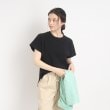 シューラルー(SHOO・LA・RUE)の大人カジュアルの抜け感コーデに【USAコットン】フレンチスリーブTシャツ10