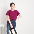 シューラルー(SHOO・LA・RUE)の大人カジュアルの抜け感コーデに【USAコットン】フレンチスリーブTシャツ16