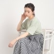 シューラルー(SHOO・LA・RUE)のシンプルだから使いやすい スリットTシャツ ライトグリーン(021)