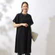 シューラルー(SHOO・LA・RUE)の【洗える】ふんわり さらさら コットンシフォン シャツワンピース1