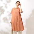 シューラルー(SHOO・LA・RUE)の【洗える】ふんわり さらさら コットンシフォン シャツワンピース15
