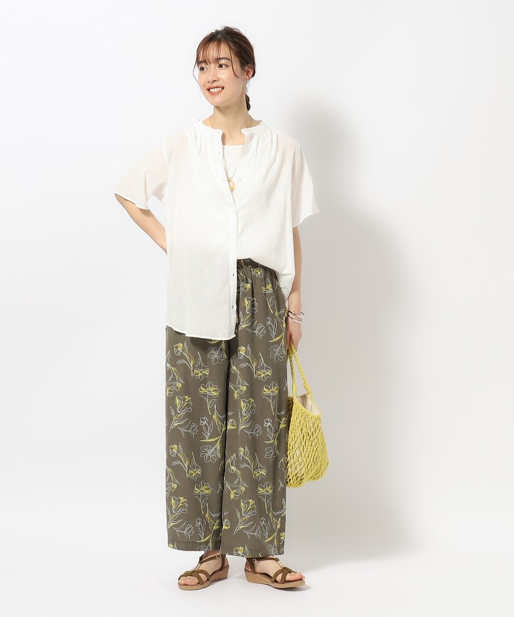 シューラルー(SHOO・LA・RUE)の【洗える】ふんわり さらさら コットンシフォン 半袖ブラウス13