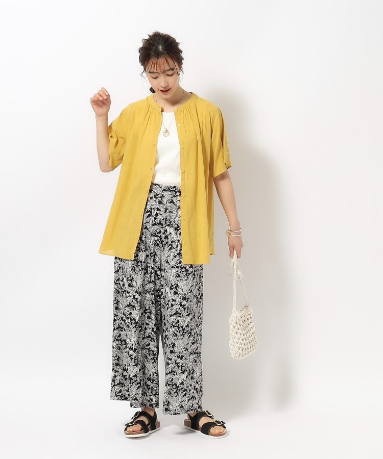 シューラルー(SHOO・LA・RUE)の【洗える】ふんわり さらさら コットンシフォン 半袖ブラウス23