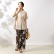 シューラルー(SHOO・LA・RUE)の【洗える】ふんわり さらさら コットンシフォン 半袖スキッパーブラウス9