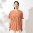 シューラルー(SHOO・LA・RUE)の【洗える】ふんわり さらさら コットンシフォン 半袖スキッパーブラウス18