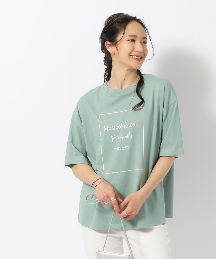 シューラルー(SHOO・LA・RUE)の【洗える/プチプラ/綿100％】グラフィック半袖ゆるTシャツ6