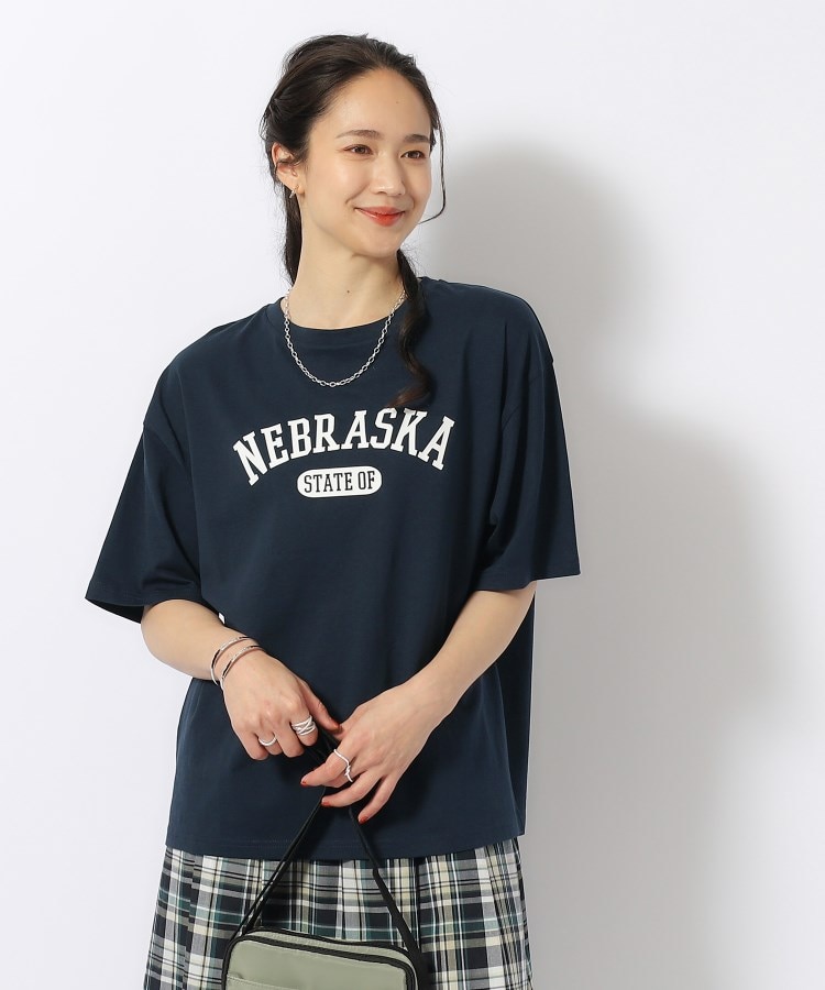 シューラルー(SHOO・LA・RUE)の【洗える/プチプラ/綿100％】グラフィック半袖ゆるTシャツ96