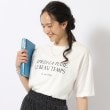 シューラルー(SHOO・LA・RUE)の【洗える/プチプラ/綿100％】グラフィック半袖ゆるTシャツ ホワイト(001)