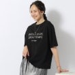 シューラルー(SHOO・LA・RUE)の【洗える/プチプラ/綿100％】グラフィック半袖ゆるTシャツ ブラック(019)