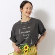 シューラルー(SHOO・LA・RUE)の【洗える/プチプラ/綿100％】グラフィック半袖ゆるTシャツ チャコールグレー(114)