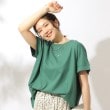 シューラルー(SHOO・LA・RUE)の【汗ジミ防止/UV】夏も好きな色を着よう 欲ばりTシャツ グリーン(022)