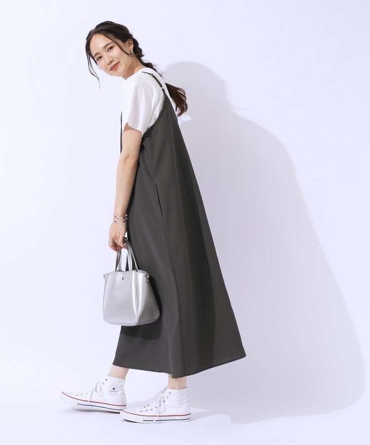 シューラルー(SHOO・LA・RUE)の【洗える】着丈が調節できる 楊柳キャミワンピース10