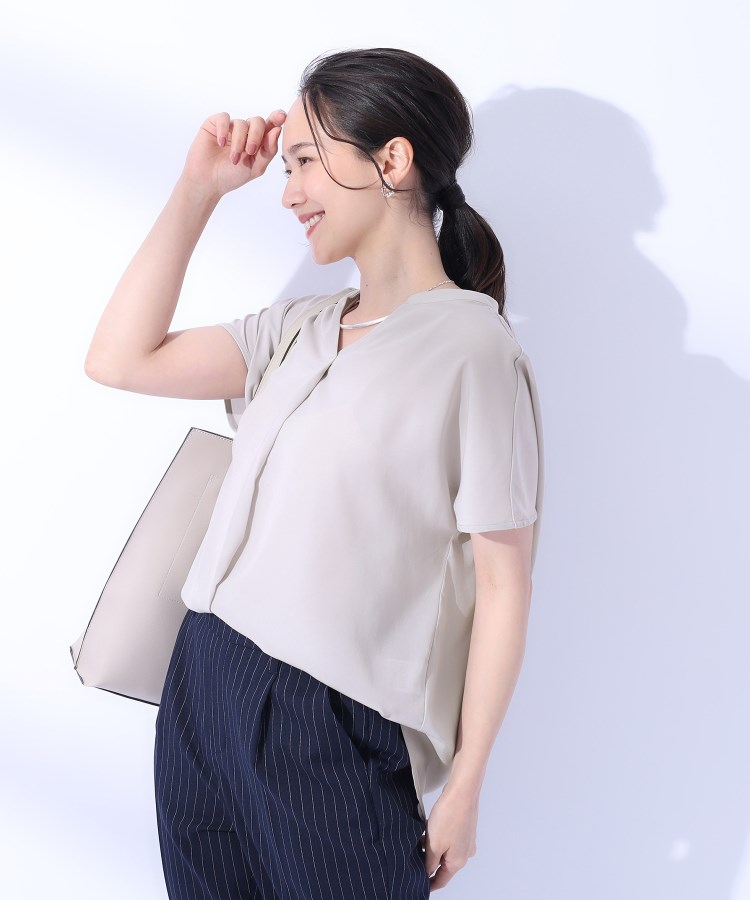 シューラルー(SHOO・LA・RUE)の【洗える/プチプラ/無理せずキレイ】女性らしく好印象 スキッパーブラウス14