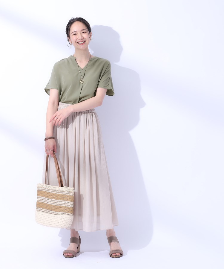 シューラルー(SHOO・LA・RUE)の【洗える/プチプラ/無理せずキレイ】女性らしく好印象 スキッパーブラウス10