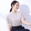 シューラルー(SHOO・LA・RUE)の【洗える/プチプラ/無理せずキレイ】女性らしく好印象 スキッパーブラウス ライトグレー(011)
