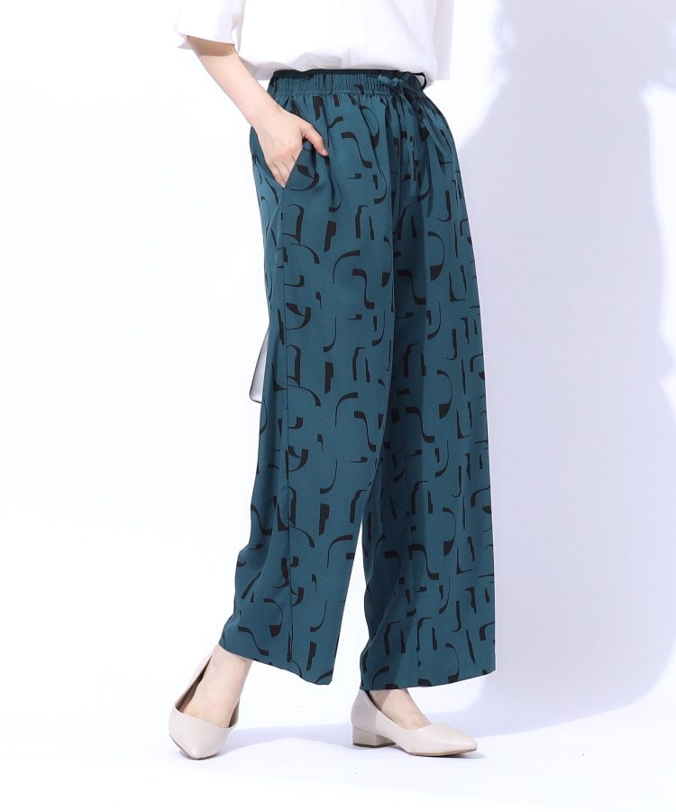 シューラルー(SHOO・LA・RUE)の【洗える】ジョーゼット柄プリントパンツ6
